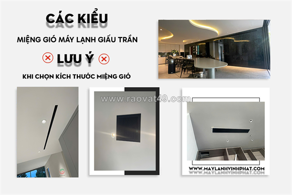 Lưu ý khi lựa chọn kích thước miệng gió máy lạnh giấu trần/vì sao nên chọn chúng tôi?