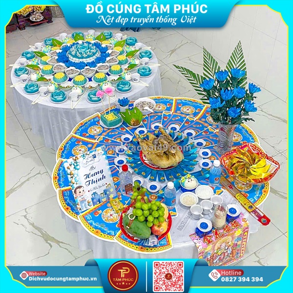 Mâm cúng mụ trọn gói chuẩn chỉnh, bày trí tận nơi