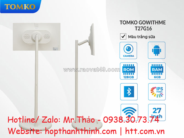 Màn hình android tomko gowithme 27 inch t27g16 | ram 6gb / rom 128gb, có camera