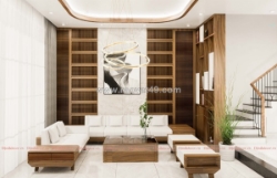 Mẫu thiết kế nội thất phòng khách hiện đại ấm áp tại vũng tàu