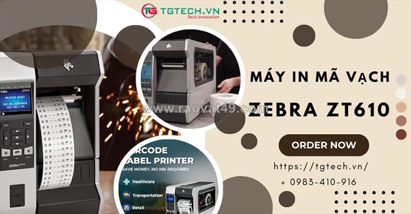 Máy in mã vạch công nghiệp zebra zt610 600dpi
