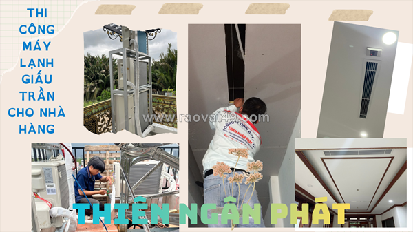 Máy lạnh giấu trần cho nhà hàng – giải pháp điều hòa sang trọng và hiệu quả