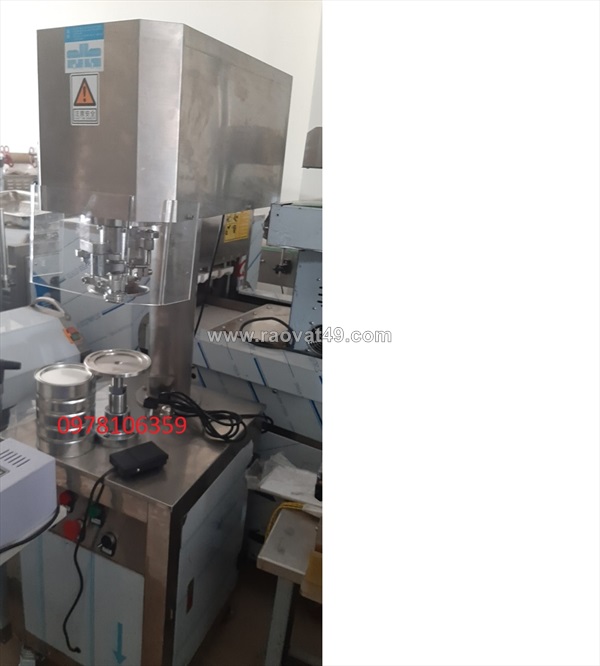 Máy viền mí lon thiếc, máy ghép mí lon bán tự động