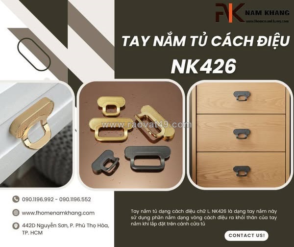 Nâng tầm nội thất với tay nắm tủ nk426