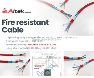 Ncc: cáp chống cháy chống nhiễu 2 lõi – altek kabel