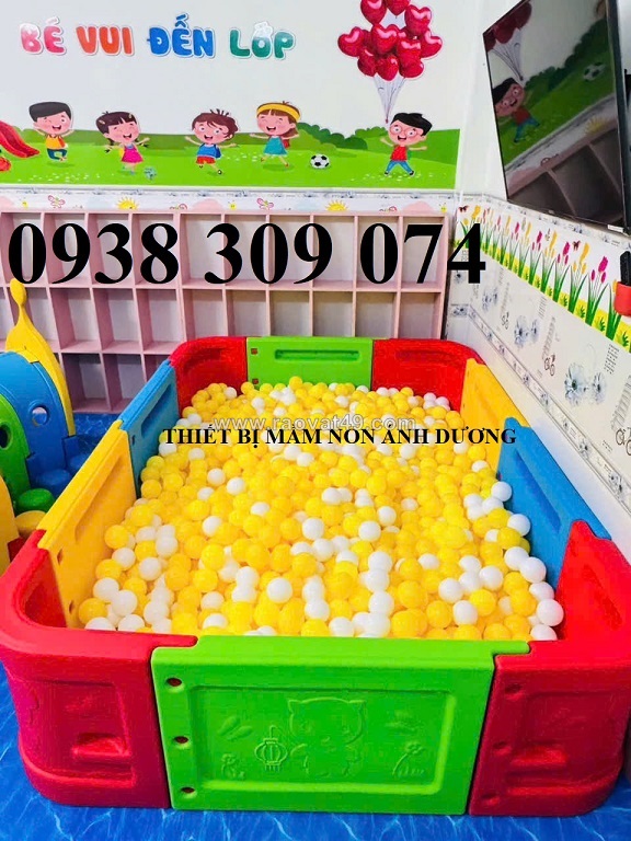 Nhà banh nhựa đa năng giá rẻ, nhà banh sắt cầu trượt mầm non
