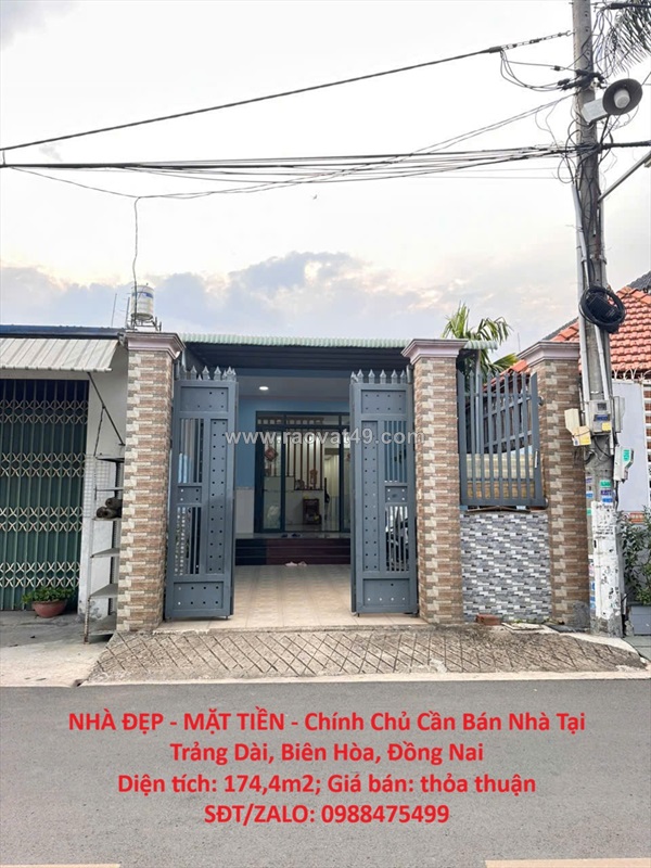 Nhà đẹp - mặt tiền - chính chủ cần bán nhà tại trảng dài, biên hòa, đồng nai
