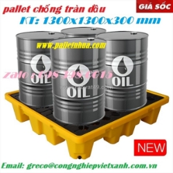 Pallet chống tràn có thể xếp chồng được không?