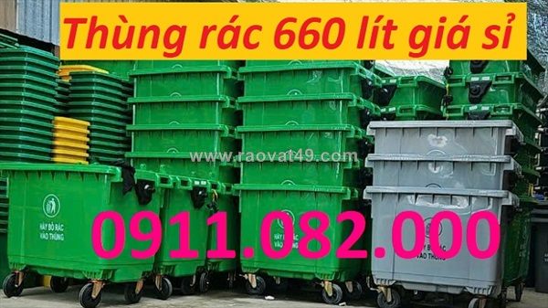 Phân phối thùng rác giá rẻ- thùng rác 240 lít dày 14,5 kg giá tốt- lh 0911082000