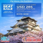 Philippine airlines ưu đãi vé máy bay đi osaka