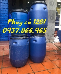 Phuy cũ, thùng phuy ,phuy nhựa cũ 120l, phuy 220l