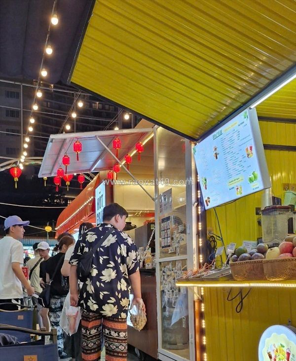 Sang gấp quầy xiên que nướng – chợ đêm yến sào, phường lộc thọ, tp nha trang,
