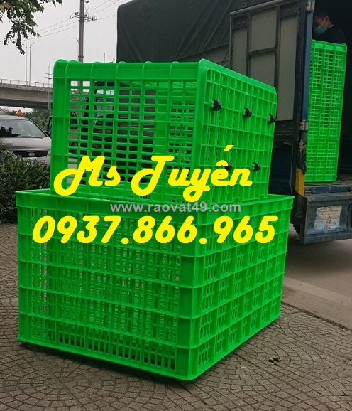 Sóng nhựa hở có 26 bánh xe, sọt dùng trong các nhà xưởng, sọt nhựa