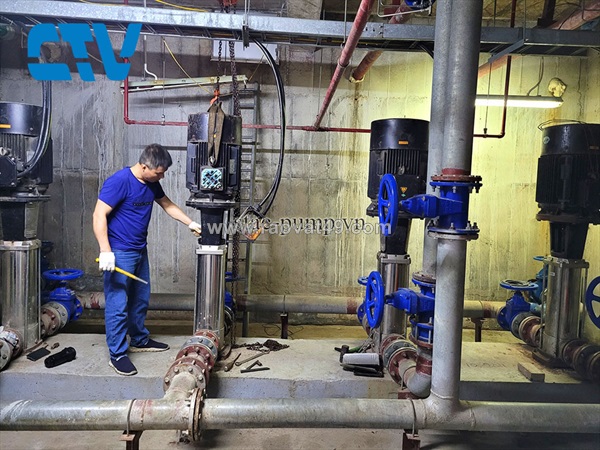 Sửa chữa máy bơm trục đứng hệ thống tăng áp – uy tín tại hà nội