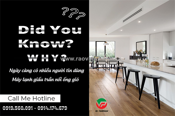 Tại sao ngày càng có nhiều người tin dùng điều hòa giấu trần nối ống gió?