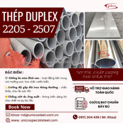 Thép duplex 2205 - 2507: giải pháp vật liệu tối ưu cho môi trường khắc nghiệt