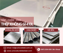 Thép không gỉ 410l (sus410l): giải pháp chịu nhiệt và tối ưu chi phí vượt trội