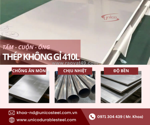 Thép không gỉ 410l (sus410l): giải pháp chịu nhiệt và tối ưu chi phí vượt trội