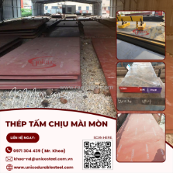 Thép tấm chịu mài mòn nm400 - nm450 - nm500 & vật liệu đặc chủng unico