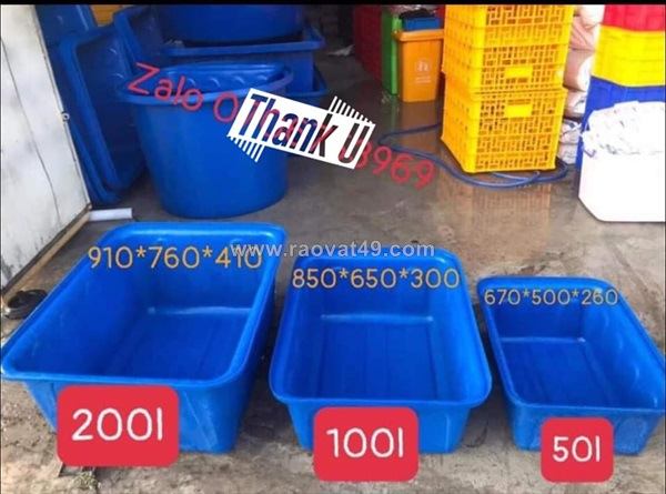 Thùng nhựa 750l nuôi tôm giống công nghệ cao vxxx