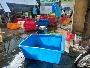 Thùng nhựa đặc 750 lít, tank nhựa chữ nhật 750l