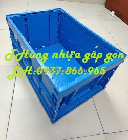 Thùng nhựa gấp gọn thông minh, khay nhựa gập, thùng nhựa gấp tiết kiệm diện tích