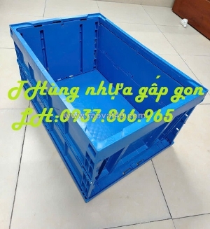 Thùng nhựa gấp gọn thông minh, khay nhựa gập, thùng nhựa gấp tiết kiệm diện tích