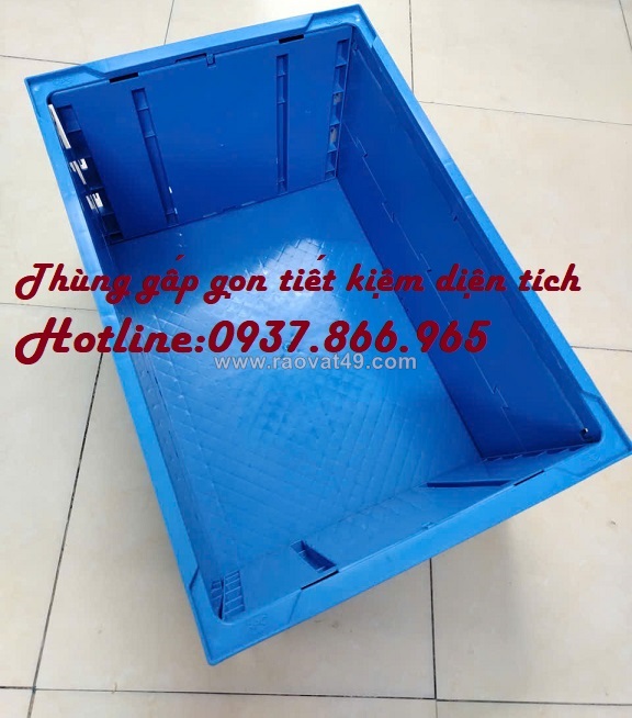 Thùng nhựa gấp gọn thông minh, khay nhựa gập, thùng nhựa gấp tiết kiệm diện tích