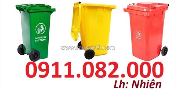 Thùng rác 120 lít, thùng rác 240 lít giá rẻ sỉ lẻ- lh 0911082000