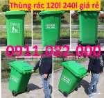 Thùng rác giá rẻ cạnh tranh tại cần thơ- lh 0911082000 mua thùng rác 120l 240l 660l giá rẻ