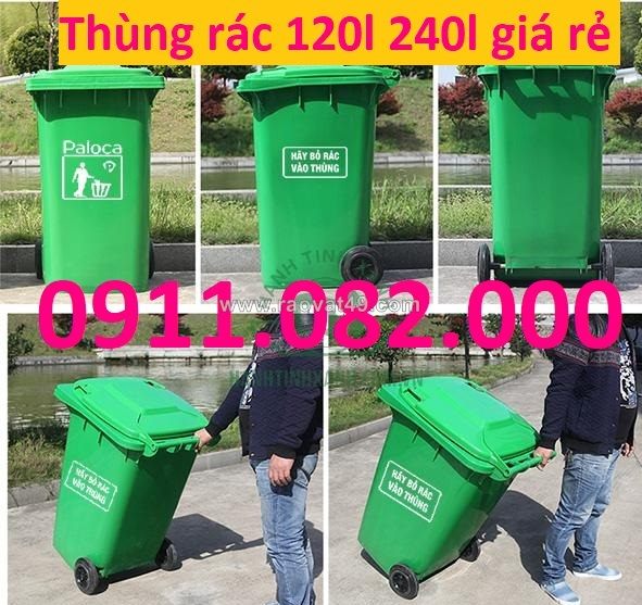 Thùng rác giá rẻ cạnh tranh tại cần thơ- lh 0911082000 mua thùng rác 120l 240l 660l giá rẻ
