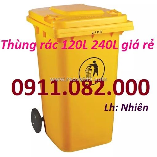 Thùng rác giá rẻ cạnh tranh tại cần thơ- lh 0911082000 mua thùng rác 120l 240l 660l giá rẻ