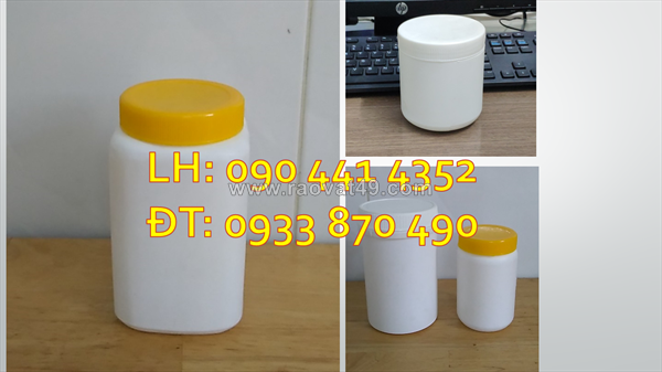Tìm hủ nhựa 50g đựng thuốc, hủ nhựa 100g đựng muối, hủ nhựa 250gr đựng thức ăn pet