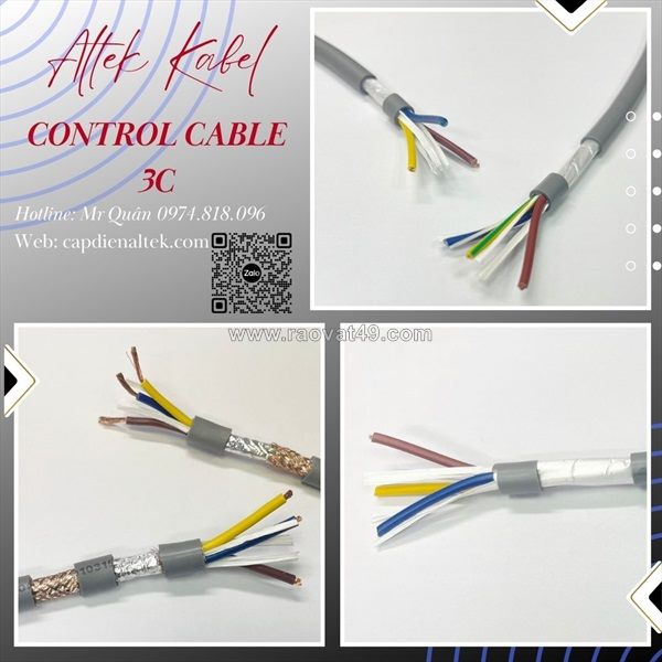 Tổng kho cáp: cáp điều khiển 3 lõi altek kabel