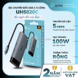 Tp-link uh5020c – hub usb-c 5 cổng, mở rộng kết nối nhanh chóng