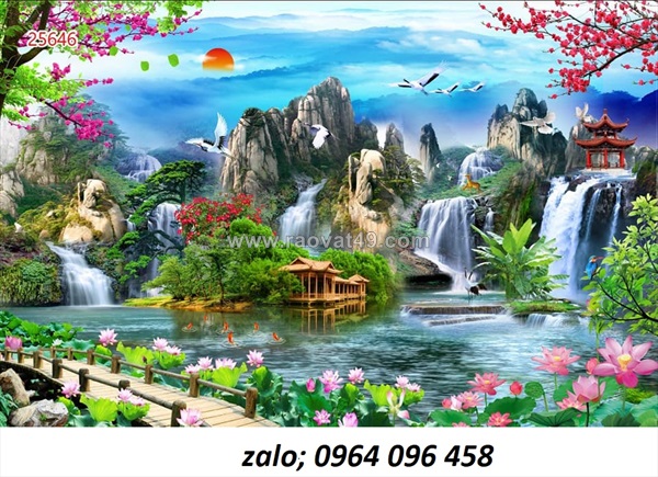 Tranh gạch 3d phong cảnh - phong thủy - cbvb89