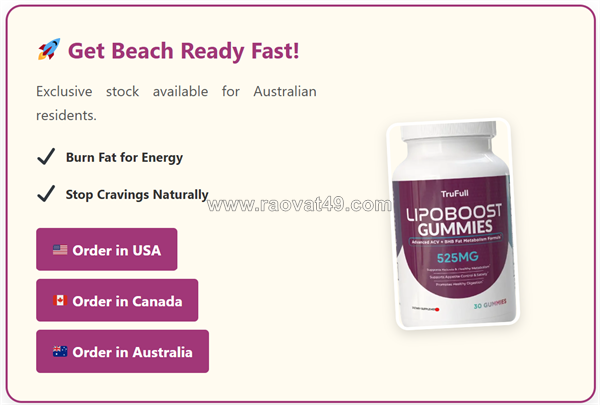 Trufull lipoboost gummies review usa – energy & cravings
