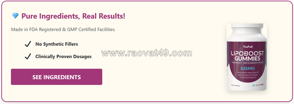 Trufull lipoboost gummies uk review 2026 – natural fat aid update