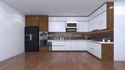 Tủ bếp gỗ công nghiệp mdf thiết kế chữ l hiện đại