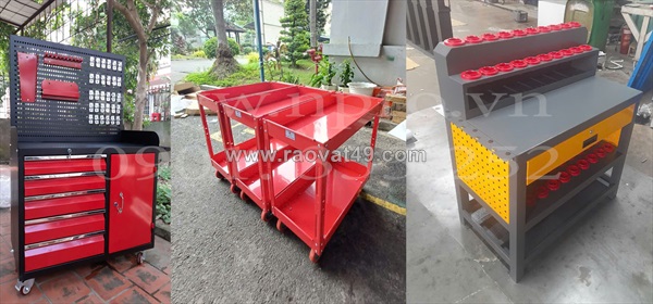 Tủ đồ nghề 2 ngăn 2 cánh bảng treo, tủ đựng đồ nghề 6 ngăn bảng treo