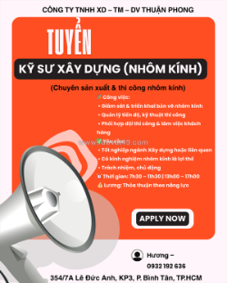Tuyển kỹ sư xây dựng bình tân