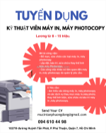 Tuyển kỹ thuật viên máy in, photocopy quận 7
