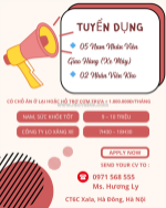 Tuyển nhân viên giao hàng và kho hà đông