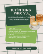 Tuyển nhân viên phục vụ quận 10