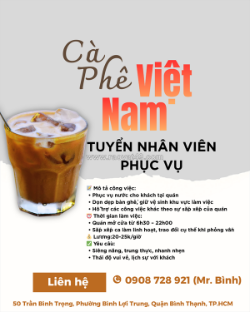 Tuyển nhân viên phục vụ quận bình thạnh