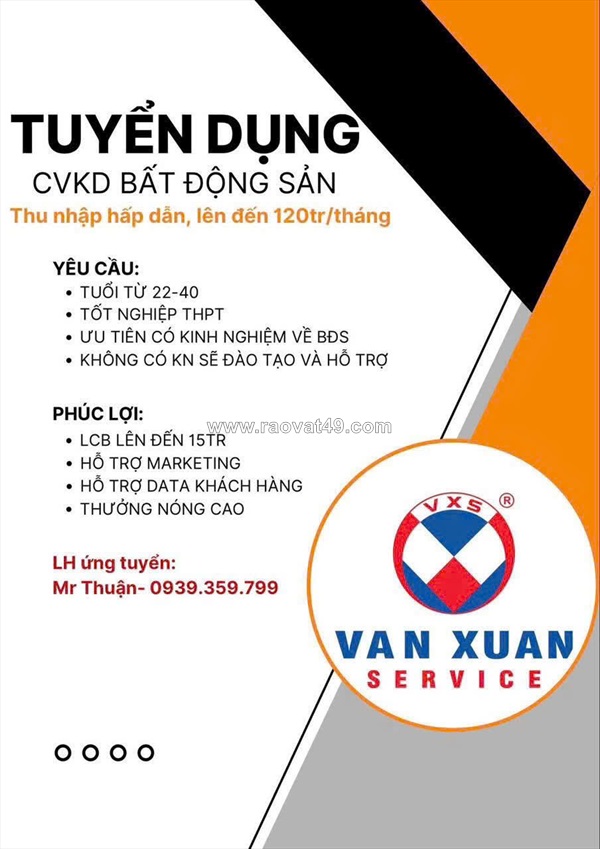 Tuyển nvkd, nvtv, cskh ko yêu cầu kinh nghiệm làm tại thủ đức