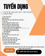 Tuyển tài xế xe cẩu và công nhân lê minh xuân