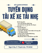 Tuyển tài xế xe tải nhẹ q12