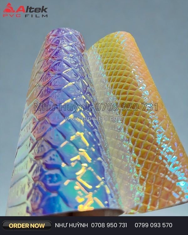 Vải hologram giả da mua ở đâu - altek pvc film