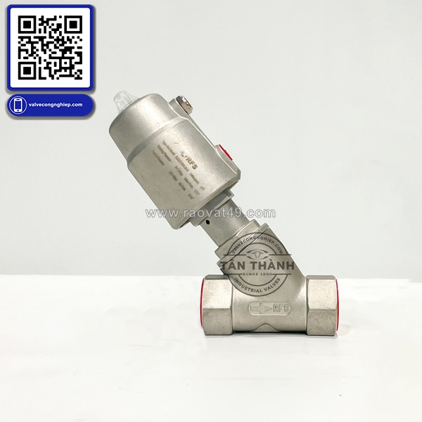 Van xiên inox khí nén nối ren rfs – giải pháp tối ưu cho hệ thống tự động hóa công nghiệp